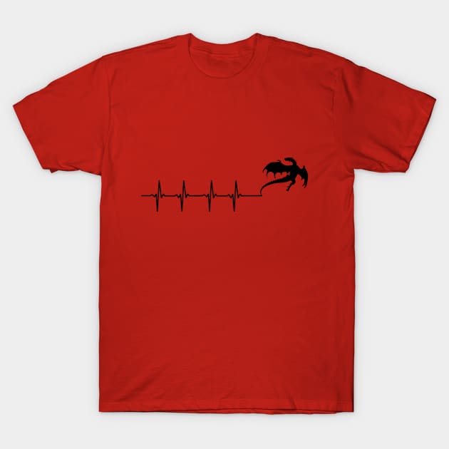 Dragon Heartbeat T-Shirt by Dragon Sales Designs 